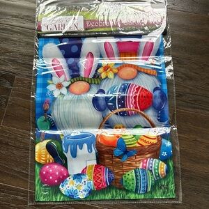 Erin’s Garden garden flag,Easter Gnomes, all weather mildew/fade resistant